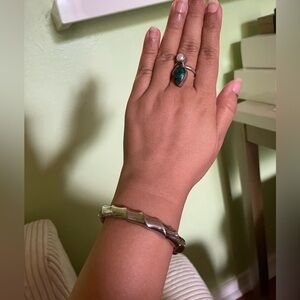 Silver bamboo bracelet